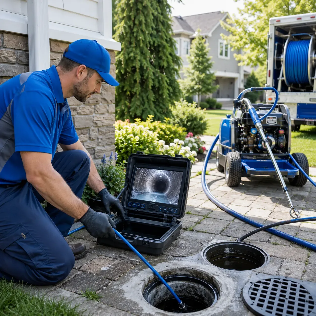 Outdoor drain cleaning professionals serving Fayetteville, TX
